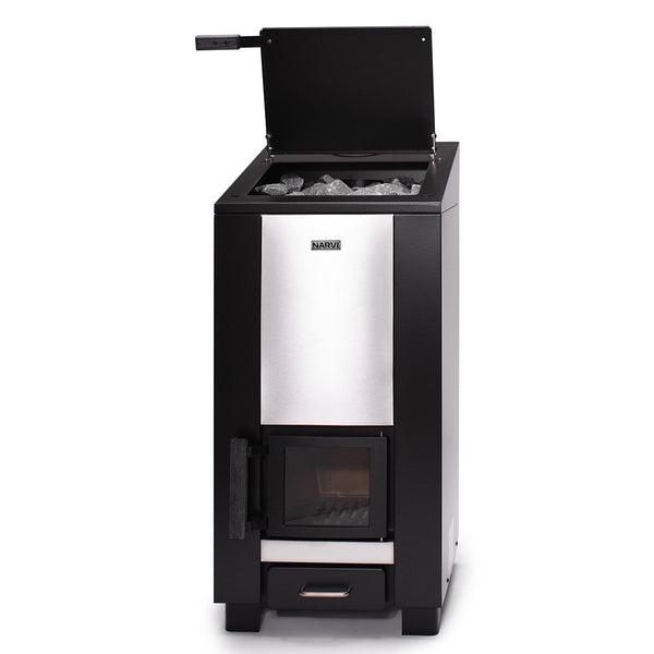 Narvi Steam Master wood burning sauna heater by Gari Decor, SIde