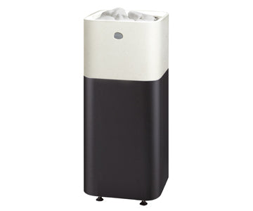 Integratable Square Standing Cast Stone Cladded Electric Sauna Heater Tulikivi Kuura 2 Integrated