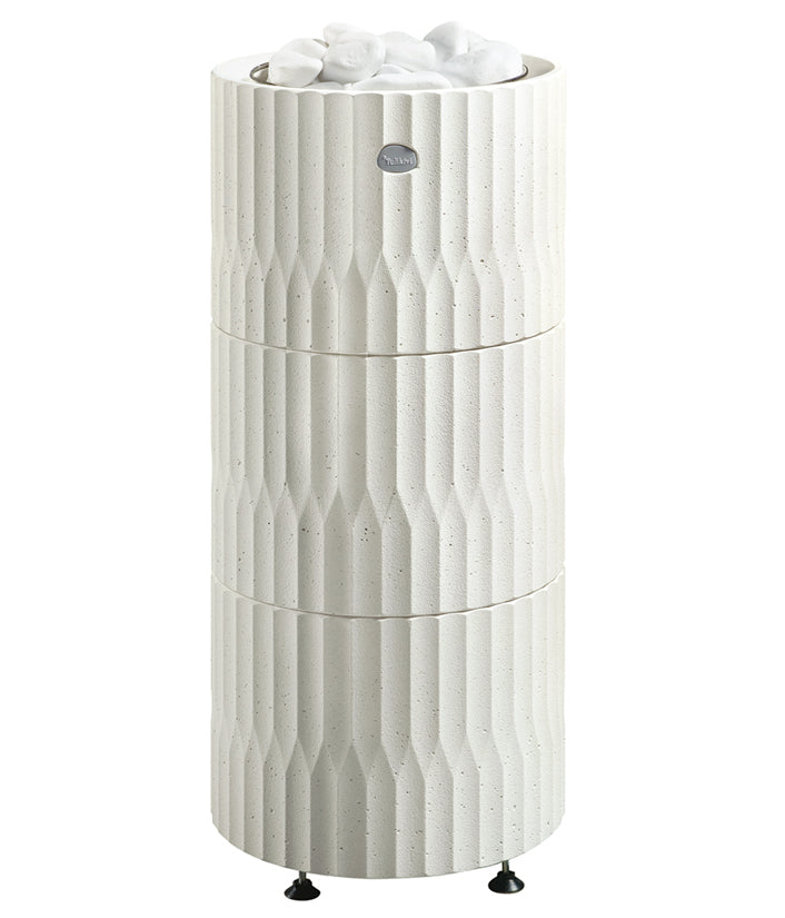 Round Standing Soapstone Cladded Electric Sauna Heater Tulikivi Riite