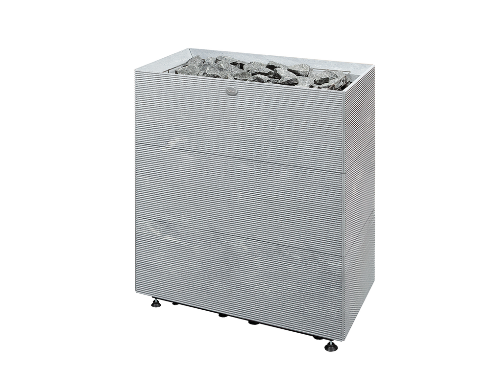 Square Ribbed Soapstone Cladded Electric Sauna Heater Tulikivi Tuisku XL S2