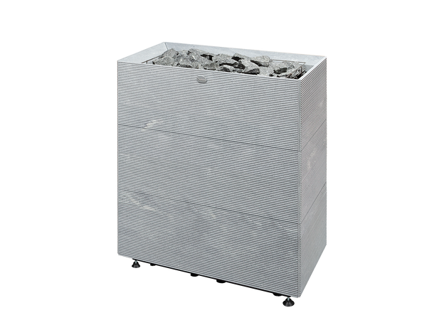 Square Ribbed Soapstone Cladded Electric Sauna Heater Tulikivi Tuisku XL S2