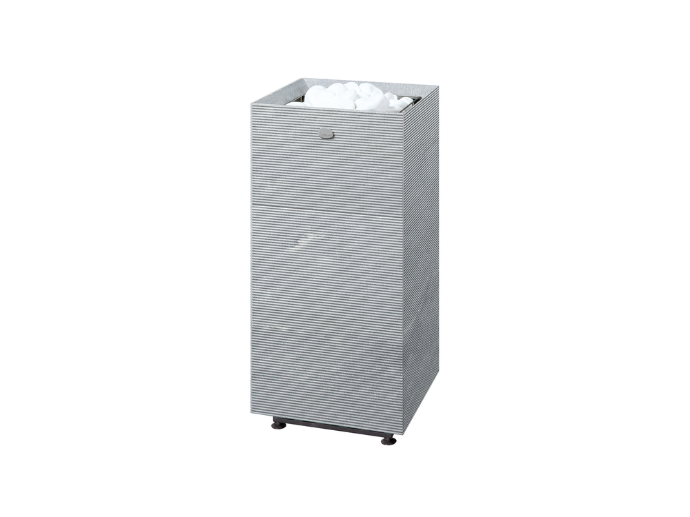 Square Ribbed Soapstone Cladded Electric Sauna Heater Tulikivi Tuisku S2