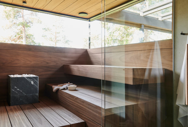 Tulikivi Tuisku Integrated In Modern Sauna