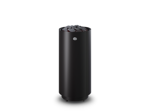 Round Electric Sauna Heater Tulikivi Usva Black, Front