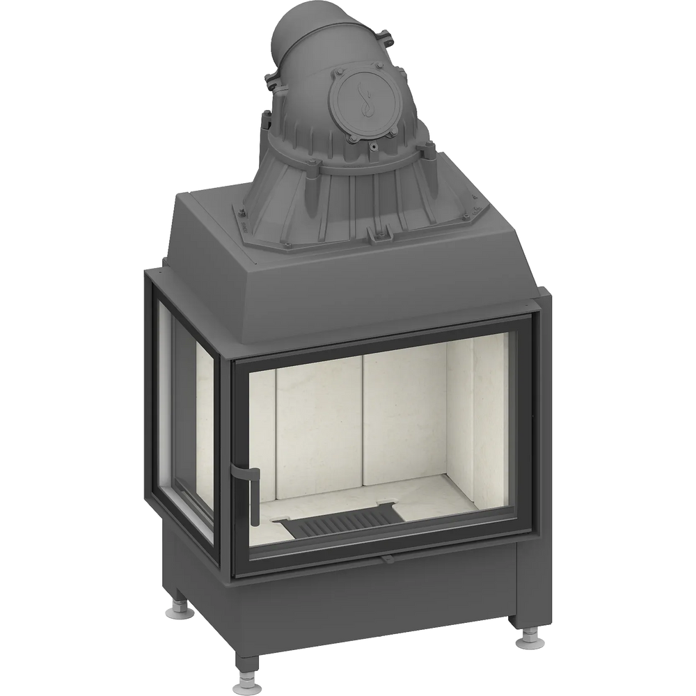 Fireplace heart Schmid Ekko L 67 s (45), hinged door (with bar)