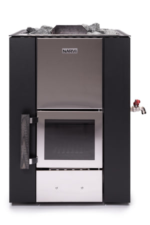 Narvi Kuru 20 WT Wood Burning Sauna Heater on a white background