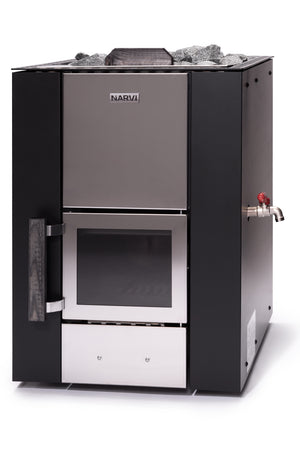 Narvi Kuru 20 WT Wood Burning Sauna Heater on a white background