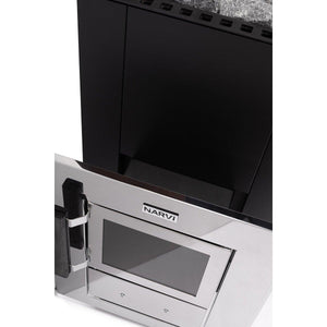 Narvi Kuru 14 Through Wall Wood Burning Sauna Heater on a white background