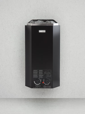Narvi Minex Electric Sauna Heater hanging on a wall
