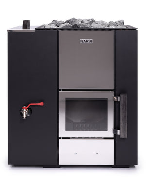 Narvi Kuru 20 WT Wood Burning Sauna Heater on a white background