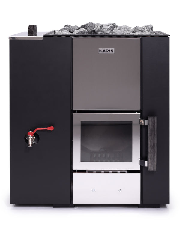 Narvi Kuru 20 WT Wood Burning Sauna Heater on a white background