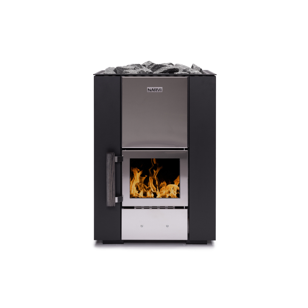 Narvi Kuru Wood Burning Sauna Heater on a white background
