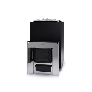 Narvi Kaamos 20 Through Wall Wood Burning Sauna Heater on a white background 