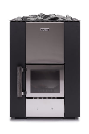 Narvi Kuru Wood Burning Sauna Heater on a white background
