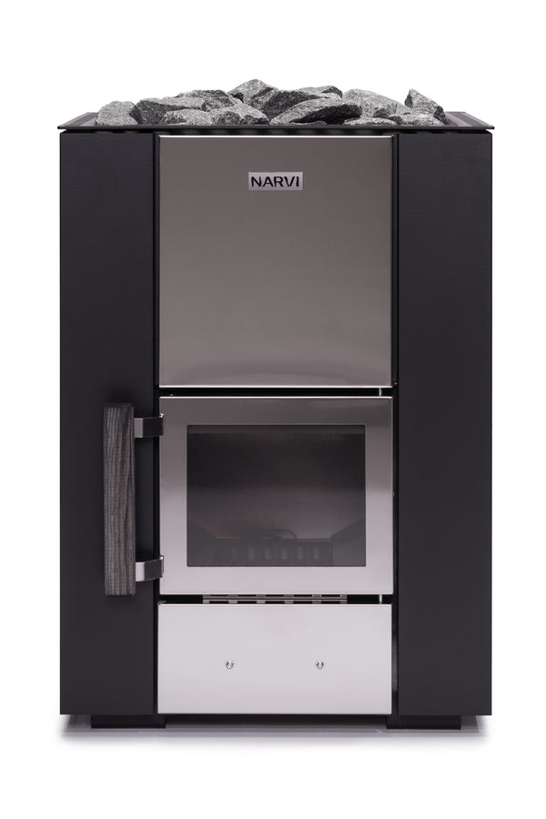 Narvi Kuru Wood Burning Sauna Heater on a white background