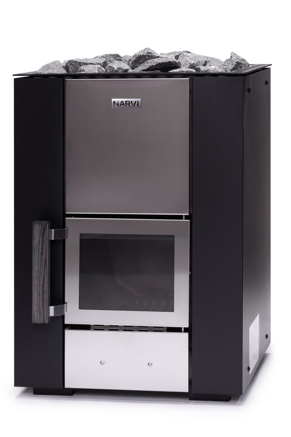 Narvi Kuru Wood Burning Sauna Heater on a white background