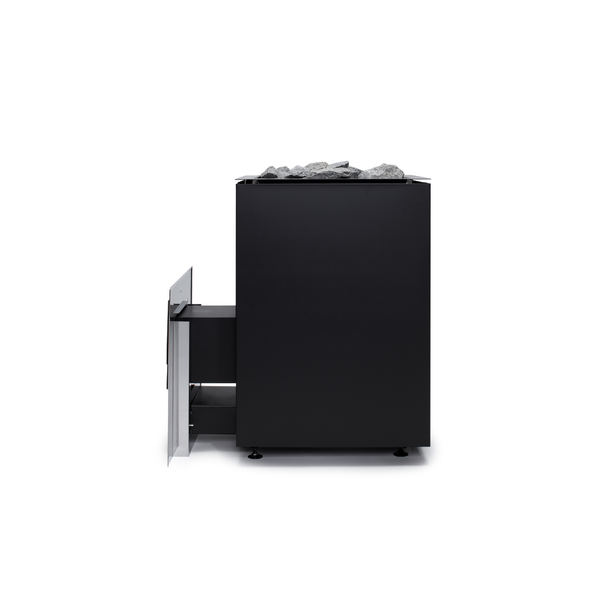 Narvi Kaamos 20 Through Wall Wood Burning Sauna Heater on a white background 