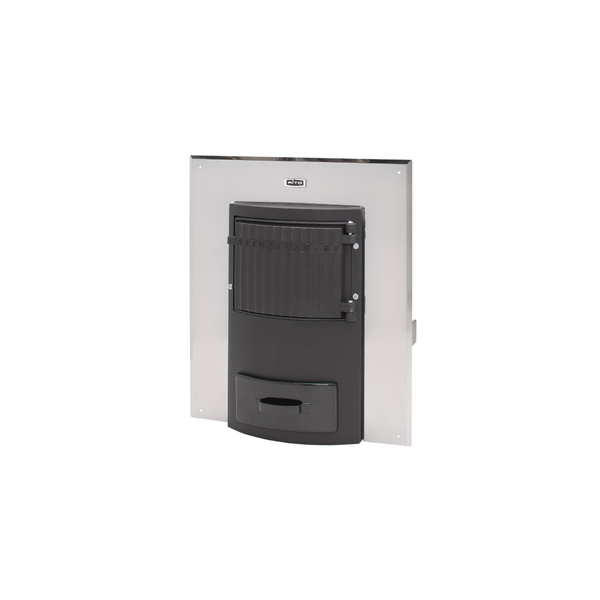 Narvi Through Wall Wood Burning Sauna Heater on a white background  