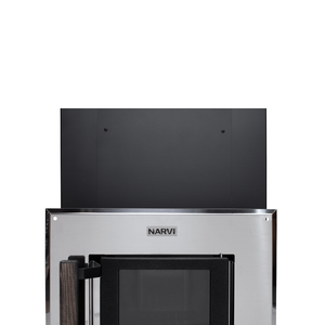 Narvi Kaamos 20 Through Wall Wood Burning Sauna Heater on a white background 