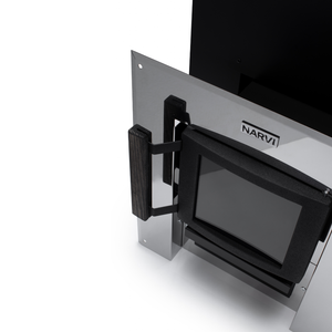 Narvi Kaamos 20 Through Wall Wood Burning Sauna Heater on a white background 