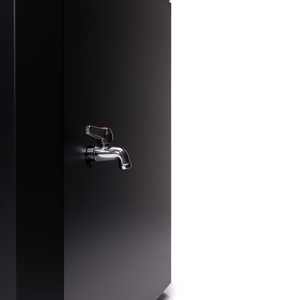 Narvi Black WT Wood Burning Sauna Heater on a white background 