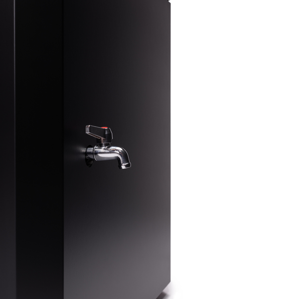 Narvi Black WT Wood Burning Sauna Heater on a white background 