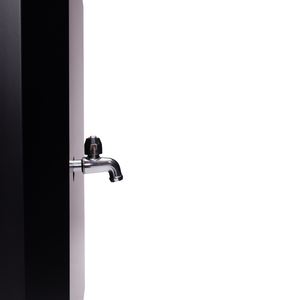 Narvi Black WT Wood Burning Sauna Heater on a white background 