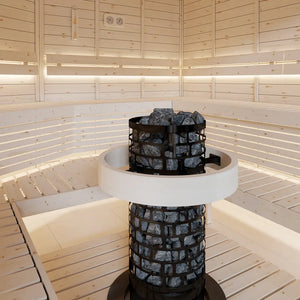 Electric Sauna Heater Aries Round NS Black Sawo (4.5-9kW)