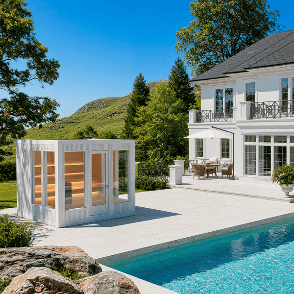 Outdoor sauna Cariitti Taive 6, white