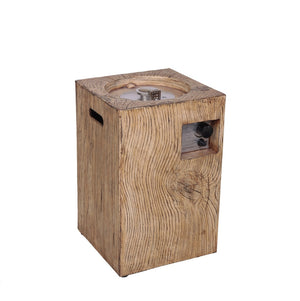 Xaralyn Column 40 Wood look outdoor fireplace