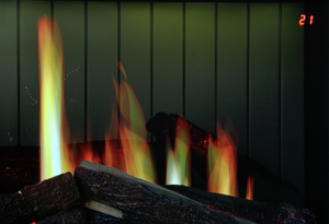 Dimplex Vista flame effect from close
