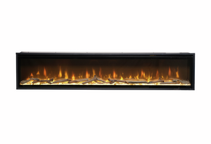 Standard Dimplex Evolve 74 variant with embers and drift wood