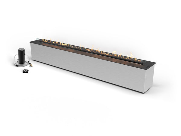 Planika FLA4+ 1990 extra-long automatic ethanol burner with extended flame and refill unit