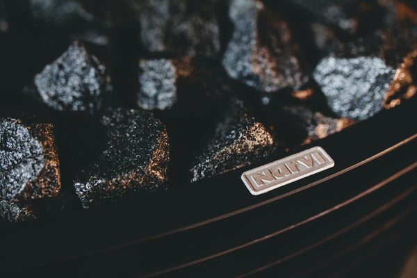 Close-up of a textured surface with Narvi branding