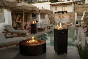 Planika Galio Star Corten Automatic – Freestanding Outdoor Gas Fireplace