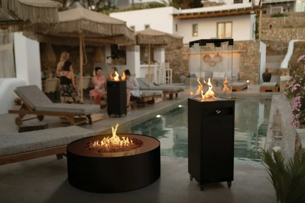 Planika Galio Star Corten Automatic – Freestanding Outdoor Gas Fireplace