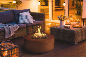 Planika Galio Star Corten Automatic – Freestanding Outdoor Gas Fireplace