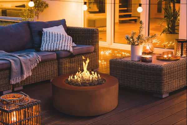 Planika Galio Star Corten Automatic – Freestanding Outdoor Gas Fireplace