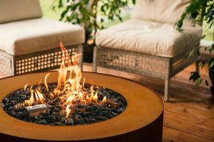 Planika Galio Star Corten Automatic – Freestanding Outdoor Gas Fireplace