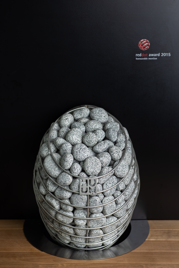 HUUM Drop Sauna Heater Immersion Collar and an electric sauna heater 