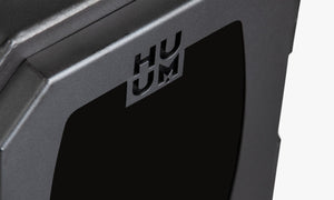 HUUM HIVE Wood Wood-Burning Sauna Heater with grey stones on a white background