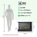 Xaralyn Built-in unit XL bioethanol corner fireplace - built-in fireplace