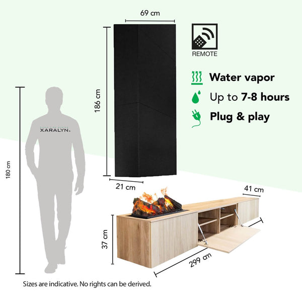 Electric Fireplace Xaralyn Jörne Full TV stand