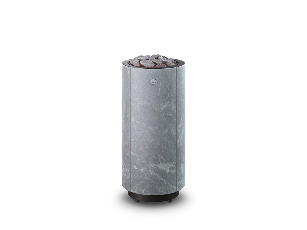 Round Soapstone Cladded Electric Sauna Heater Tulikivi Kaarna Classic, Front