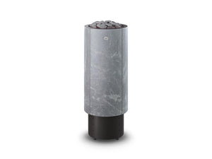 Round Soapstone Cladded Electric Sauna Heater Tulikivi Kaarna Classic, Elevated, Front