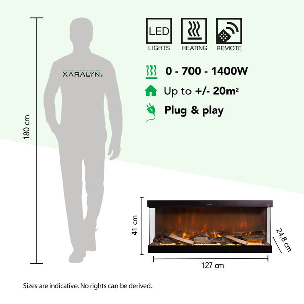 Electric Fireplace Xaralyn Levico 120