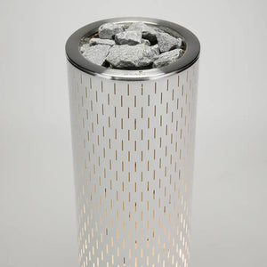 White electric sauna heater