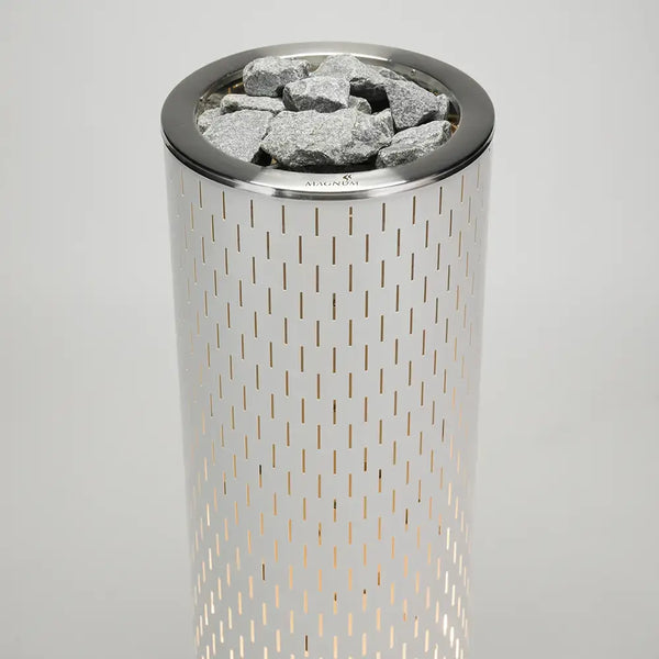 White electric sauna heater