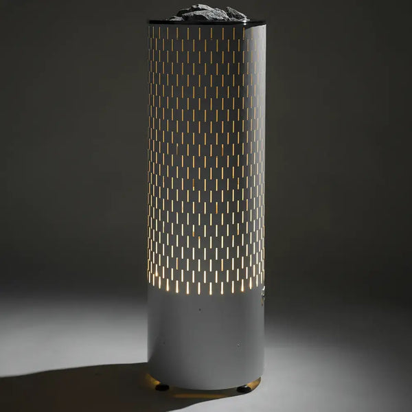 White electric sauna heater