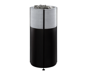 Integratable Round Standing Soapstone Cladded Electric Sauna Heater Tulikivi Naava Integrated